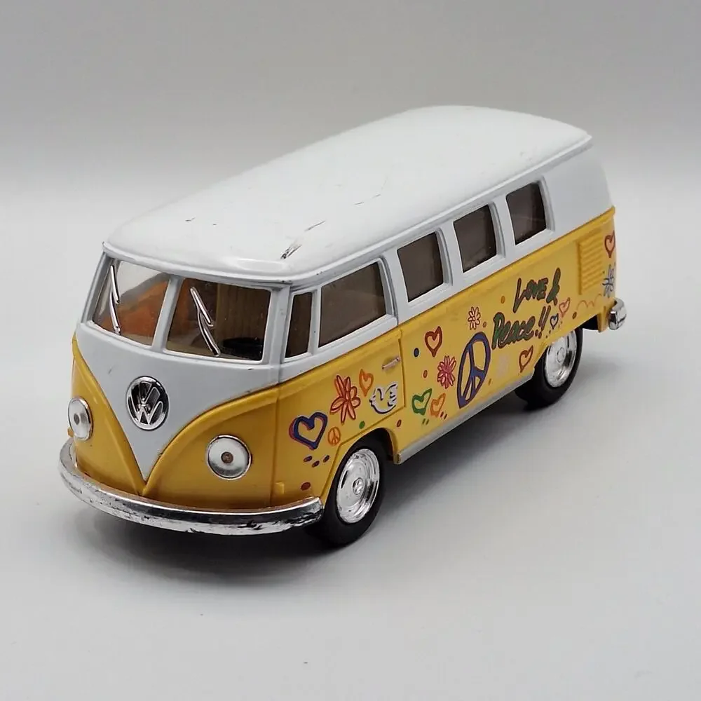 KinSmart Diecast 2-Car Bundle Mini Cooper S & 1962 VW Classical Bus As-Is/Flaws